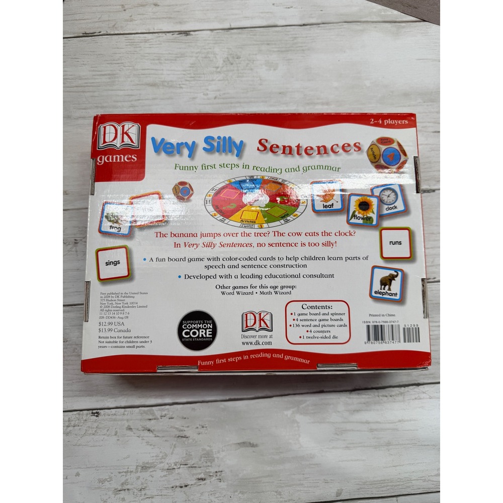 DK Games Very Silly Sentences Board Game Educational Reading Grammar Ages 4-7 - Picture 2 of 4